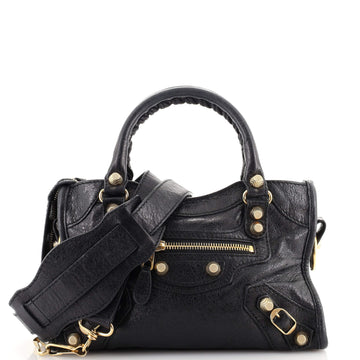 Balenciaga City Giant Studs Bag Leather Mini