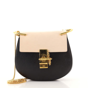 Chloe Drew Crossbody Bag Leather and Suede Mini