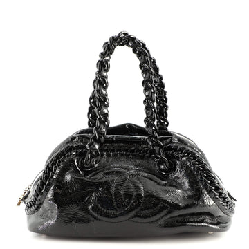 Chanel Resin Luxe Ligne Bowler Bag Patent Medium