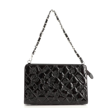 Chanel Lucky Symbols Pochette Embossed Quilted Patent