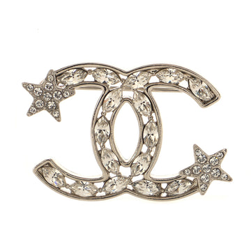Chanel CC Star Brooch Crystal and Metal