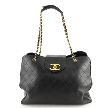 Chanel Vintage Supermodel Weekender Bag Quilted Leather Large