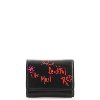 Christian Louboutin Trifold Wallet Printed Patent Mini