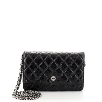 Chanel Wallet on Chain Quilted Crinkled Patent