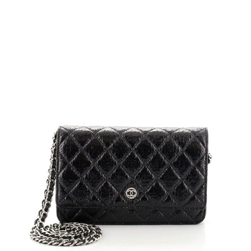 Chanel Wallet on Chain Quilted Crinkled Patent
