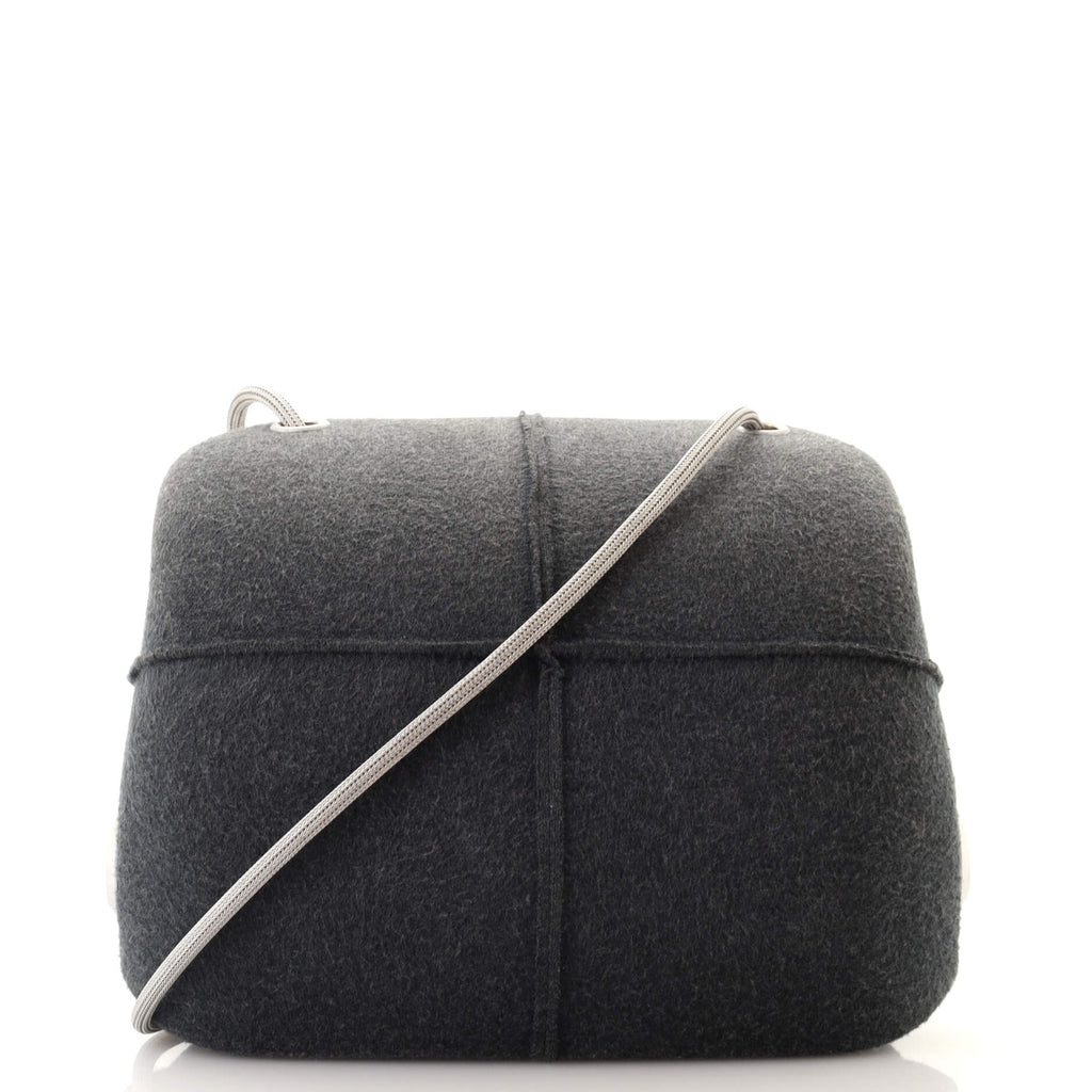 Chanel Millennium Shoulder Bag Felt Gray 1690594