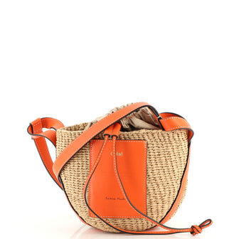 Chloe x Mifuku Basket Bag Raffia with Leather Small