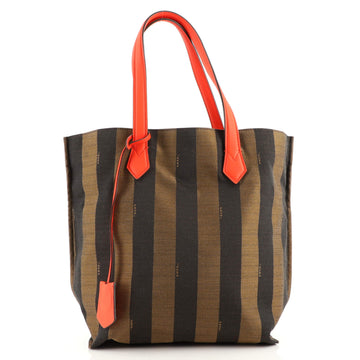 Fendi Open Shopping Tote Pequin Canvas Tall