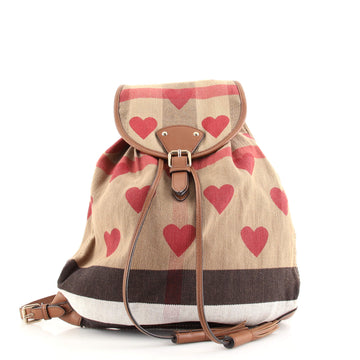 Burberry Chiltern Backpack Printed House Check Canvas Medium
