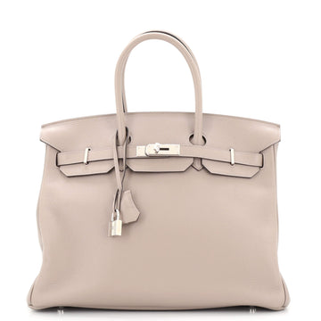 Hermes Birkin Handbag Grey Togo with Palladium Hardware 35