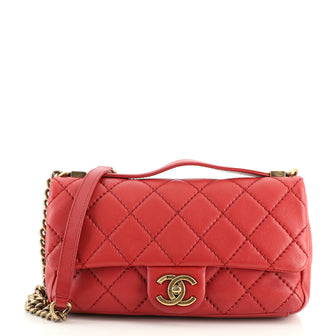 Chanel Urban Day Flap Bag Stitched Calfskin Medium