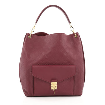 Louis Vuitton Metis Hobo Monogram Empreinte Leather Red