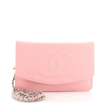 Chanel Vintage Timeless Wallet on Chain Caviar