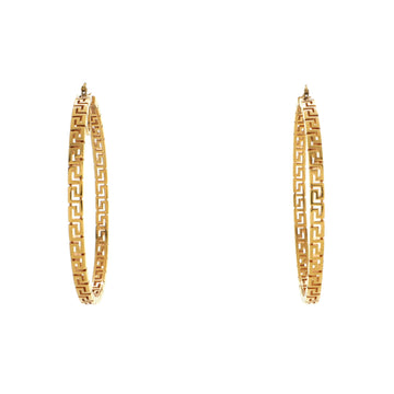 Versace Greca Hoop Earrings Metal
