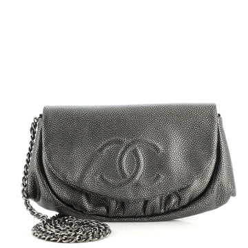 Chanel Half Moon Wallet on Chain Caviar