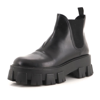 Prada Women's Monolith Chelsea Boots Leather