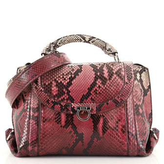 Salvatore Ferragamo Sofia Satchel Python Medium
