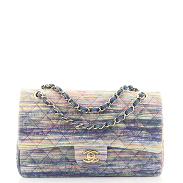 Chanel Classic Double Flap Bag Quilted Multicolor Denim Medium
