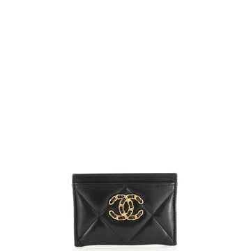 Chanel 19 Card Holder Quilted Lambskin