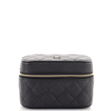 Chanel Zip Around Jewelry Case Quilted Caviar Mini