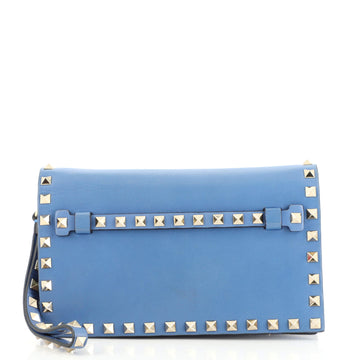 Valentino Rockstud Flap Clutch Leather Small