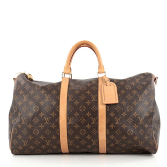 Louis Vuitton Keepall Bandouliere Bag Monogram Canvas 50 Brown