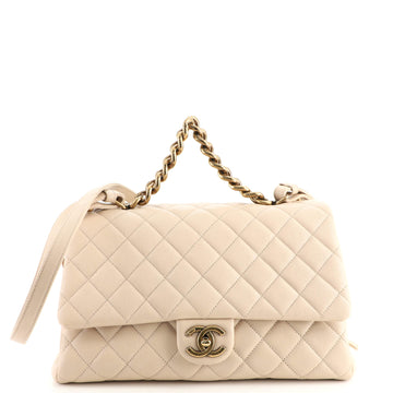 Chanel Trapezio Flap Bag Quilted Sheepskin Large