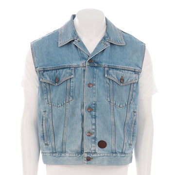 Gucci Men's Button Up Vest Denim