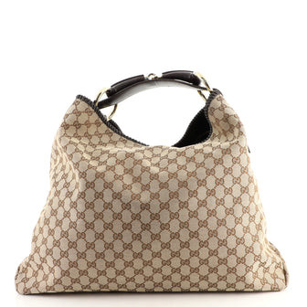 Gucci Horsebit Hobo GG Canvas Large