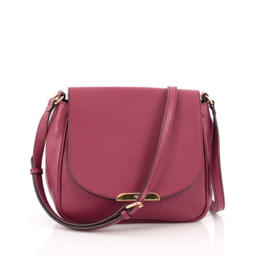 Fendi Flap Crossbody Bag Leather Small Pink