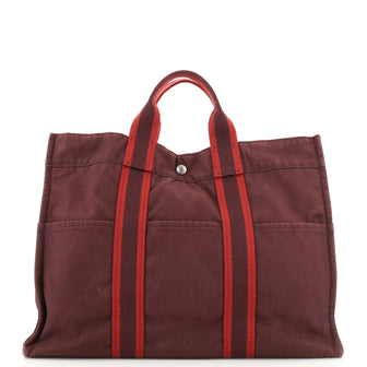Hermes Fourre Tout Tote Toile MM