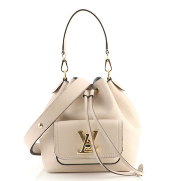 Louis Vuitton Lockme Pocket Bucket Bag Leather