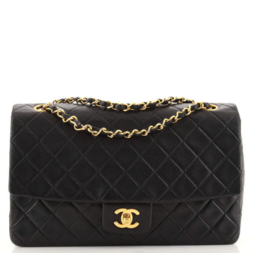 Chanel Vintage CC Chain Flap Bag Quilted Lambskin Large