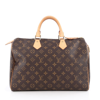 Louis Vuitton Speedy Handbag Monogram Canvas 35 Brown 1693001