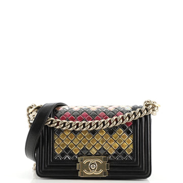 Chanel Mosaic Boy Flap Bag Embellished Lambskin Small