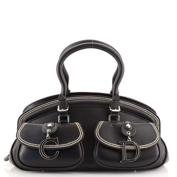 Christian Dior Detective Handle Bag Leather Medium