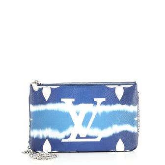 Louis Vuitton Double Zip Pochette - Blue Escale Monogram Giant Bag
