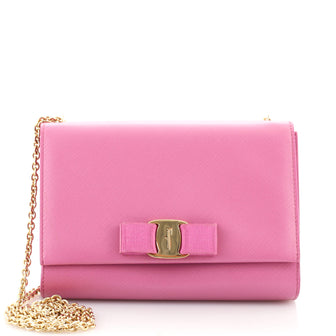 Salvatore Ferragamo Ginny Crossbody Bag Saffiano Leather Small