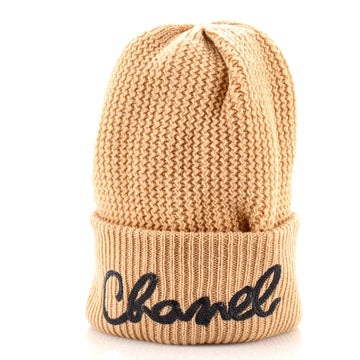 Chanel Logo Beanie Cashmere with Sequins