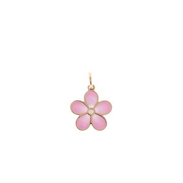 Tiffany & Co. Flower Pendant Pendant & Charms 18K Rose Gold with Enamel