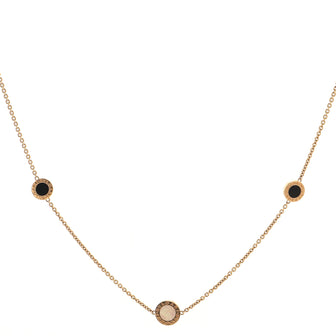 Bvlgari Bvlgari Bvlgari Sautoir Necklace 18K Rose Gold with Mother of Pearl and Onyx