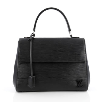 Louis Vuitton Cluny Top Handle Bag Epi Leather MM Black