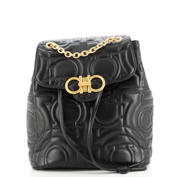 Salvatore Ferragamo Gancini Backpack Quilted Leather