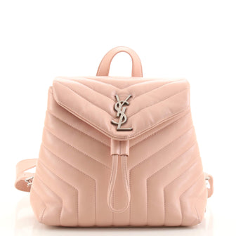 Saint Laurent LouLou Backpack Matelasse Chevron Leather Small
