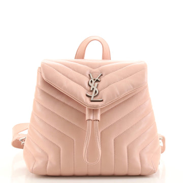 Saint Laurent LouLou Backpack Matelasse Chevron Leather Small