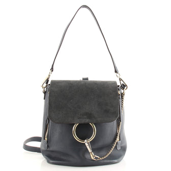 Chloe Faye Backpack Leather and Suede Medium