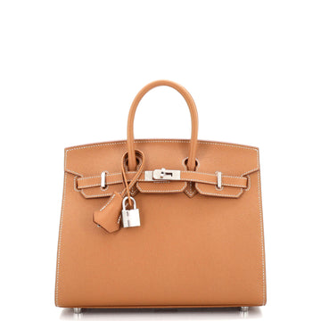 Hermes Birkin Sellier Bag Brown Epsom with Palladium Hardware 25