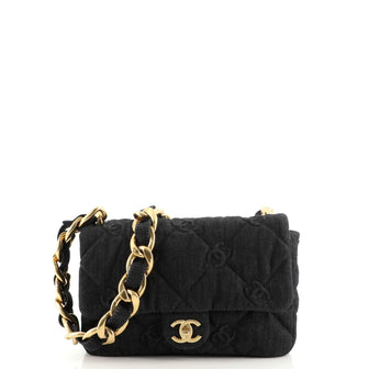 Chanel Small Denim Funky Town Flap Bag - Black Shoulder Bags