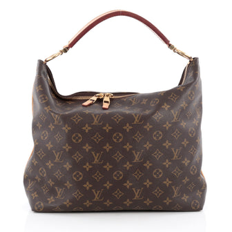 Louis Vuitton Sully Handbag Monogram Canvas MM Brown