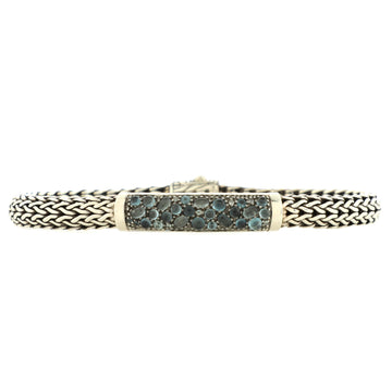 John Hardy Classic Chain Station Bracelet Sterling Silver with Topaz